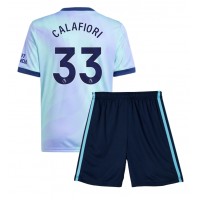 Arsenal Riccardo Calafiori #33 Kolmas Peliasu Lasten 2024-25 Lyhythihainen (+ Lyhyet housut)